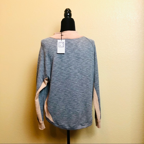 Sweater THML Grey Raglan Top NWT - Picture 7 of 9